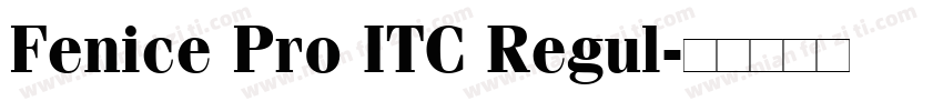 Fenice Pro ITC Regul字体转换